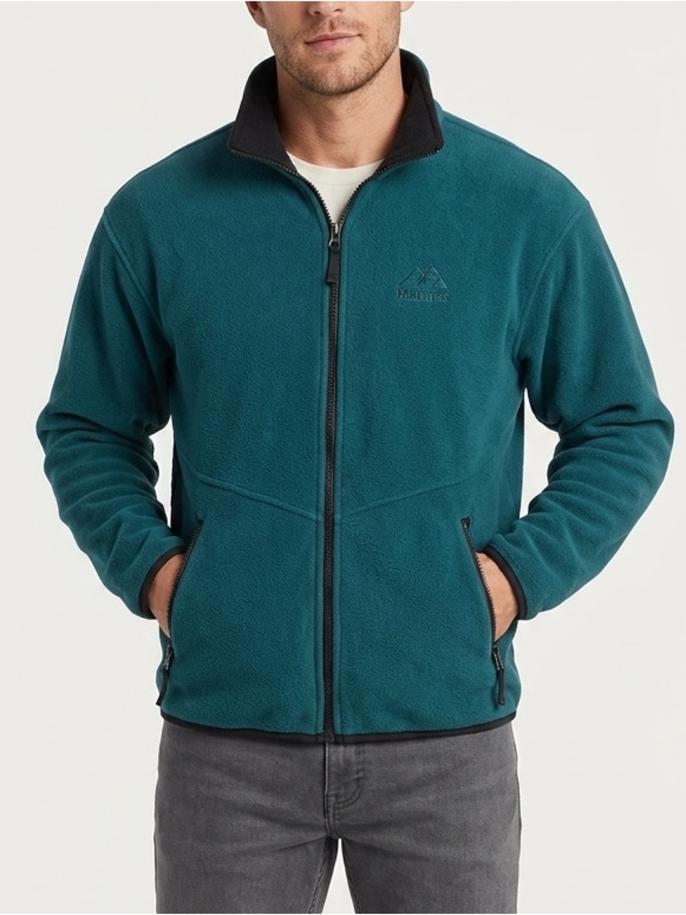 Marmot Teal and Black Vintage Fleece Jacket